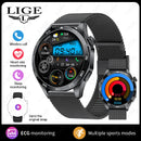 Novo Smartwatch Masculino Bluetooth Chamada À Prova D'água Esportes Fitness Relógios Inteligentes Monitoramento de Frequência Cardíaca Pulseiras de Saúde para Android IOS