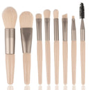 Kit com 8 Pincéis de Maquiagem Profissionais – Nylon & Plástico Transforme sua maquiagem.