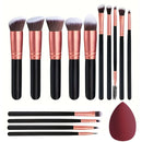 Conjunto de 14 pincéis de maquiagem macios