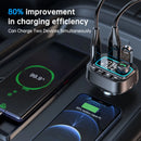 Carregador de carro Bluetooth 5.3 Transmissor FM 30W USB C Adaptador de carro Rádio sem fio MP3 Player Receptor de áudio de música Chamadas viva-voz