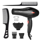 Secador de cabelo profissional CkeyiN 1600W, soprador de íons negativos, uso doméstico, secador quente e frio, soprador de salão, difusor, bico concentrador