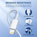 Cabo USB para iPhone 14, 13, 12, 11 Pro Max, Mini 6, 7, 8 Plus, XS, XR, SE, iPad, 20 W,