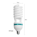 Lâmpada fluorescente espiral Andoer 135 W 5500 K Luz do dia CRI90 Soquete E27 Economia de energia para estúdio de fotografia Iluminação de vídeo