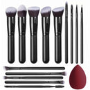 Conjunto de 14 pincéis de maquiagem macios