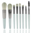 Kit com 8 Pincéis de Maquiagem Profissionais – Nylon & Plástico Transforme sua maquiagem.