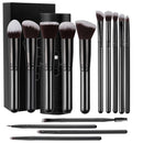 Conjunto de 14 pincéis de maquiagem macios