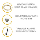Varal Articulado Retrátil 100% Alumínio + kit de instalação completo